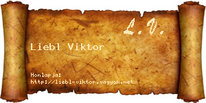 Liebl Viktor névjegykártya